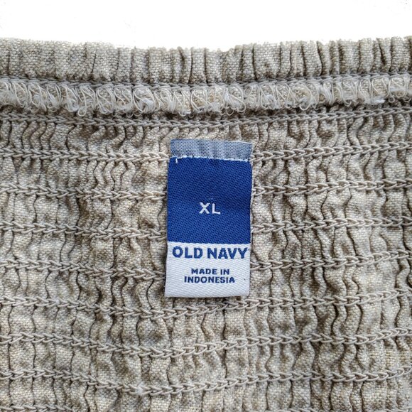 Fit & Flare Sleeveless Linen-Blend Midi Dress Color: Flax Linen XL - Picture 8 of 14